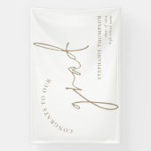 Gefeliciteerd Afstudeerder Gold Script Afstuderen  Spandoek (Verticaal)