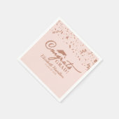 Gefeliciteerd Afstudeerder Gold Script Graduation  Servet (Hoek)