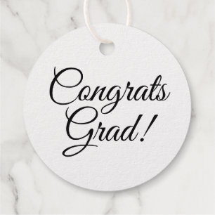 Gefeliciteerd afstudeerder goud zwart script eenvo bedankjes labels
