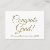 Gefeliciteerd afstudeerder gouden aangepaste schoo informatiekaartje (Voorkant)