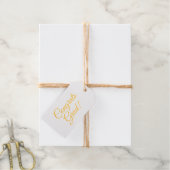 Gefeliciteerd afstudeerder gouden aangepaste scrip cadeaulabels (Met Koord)
