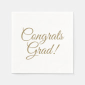 Gefeliciteerd afstudeerder gouden aangepaste scrip servet (Voorkant)
