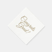 Gefeliciteerd afstudeerder gouden aangepaste scrip servet (Hoek)