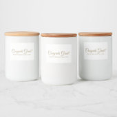 Gefeliciteerd afstudeerder gouden aangepaste scrip voedselcontainer etiket (Flessen)