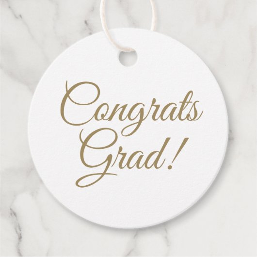 Gefeliciteerd afstudeerder gouden script elegant a bedankjes labels (Voorkant)
