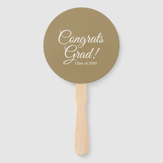 Gefeliciteerd Afstudeerder gouden script klasse ja Handwaaier (Achterkant)
