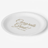 Gefeliciteerd afstudeerder gouden script klasse ja papieren bordje (Gekanteld)