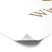 Gefeliciteerd Afstudeerder gouden script klasse ja Perfect Poster (Hoek)