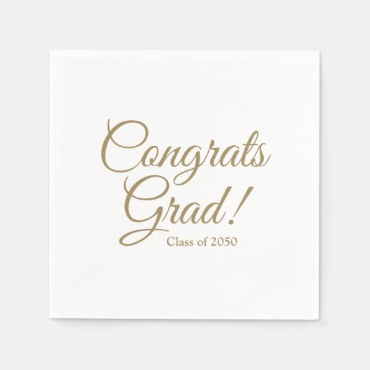 Gefeliciteerd afstudeerder gouden script klasse ja servet (Voorkant)