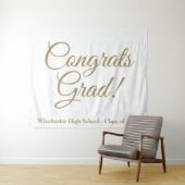 Gefeliciteerd Afstudeerder gouden script klasse ja Wandkleed (In Situ (horizontaal))