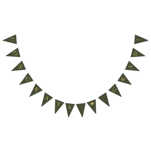 Gefeliciteerd Afstudeerder Groen Vlaggetjes (Alle)