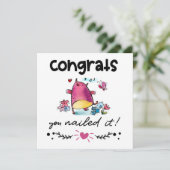 Gefeliciteerd Afstudeerder je hebt het Cartoon Owl Kaart (Staand voorkant)