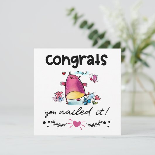 Gefeliciteerd Afstudeerder je hebt het Cartoon Owl Kaart (Staand voorkant)