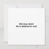 Gefeliciteerd Afstudeerder je hebt het Cartoon Owl Kaart (Achterkant)