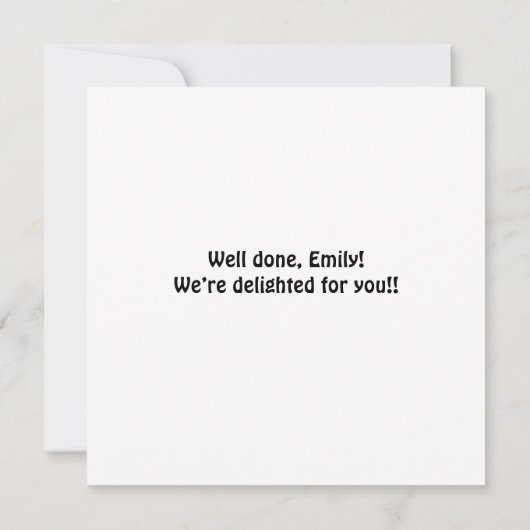 Gefeliciteerd Afstudeerder je hebt het Cartoon Owl Kaart (Achterkant)