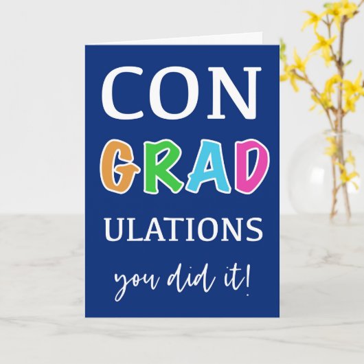 Gefeliciteerd Afstudeerder je hebt het gedaan Afst Kaart (Gele Bloem)