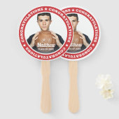 Gefeliciteerd Afstudeerder Klasse van 20XX Moderne Handwaaier (Voorkant en achterkant)