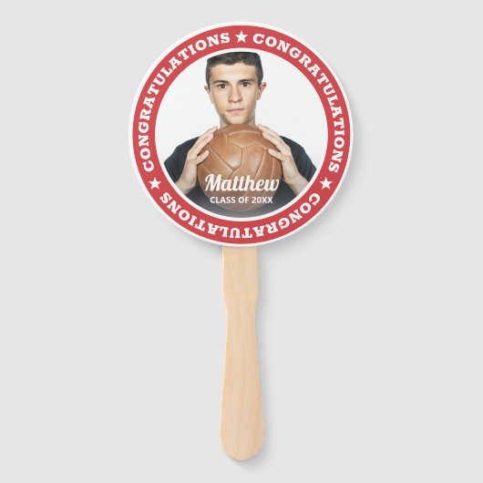 Gefeliciteerd Afstudeerder Klasse van 20XX Moderne Handwaaier (Voorkant)