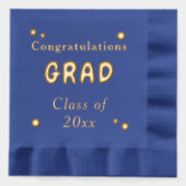 Gefeliciteerd Afstudeerder Klasse van het Jaar Folie Servetten (Voorkant)
