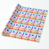 Gefeliciteerd Afstudeerder kleuren, Fun Cadeaupapier (Uitgerold)