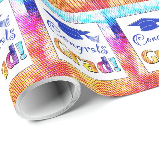 Gefeliciteerd Afstudeerder kleuren, Fun Cadeaupapier (Rol Hoek)