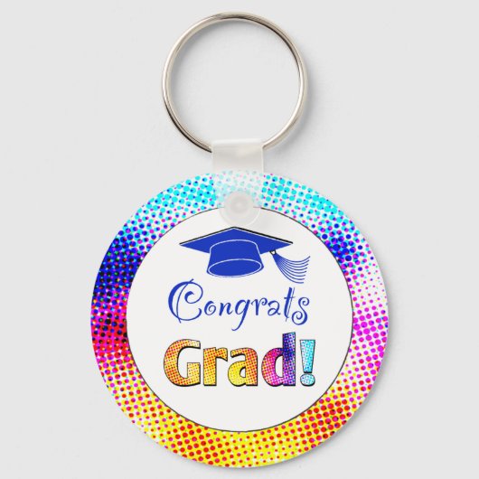 Gefeliciteerd Afstudeerder kleuren, Fun Sleutelhanger (Voorkant)
