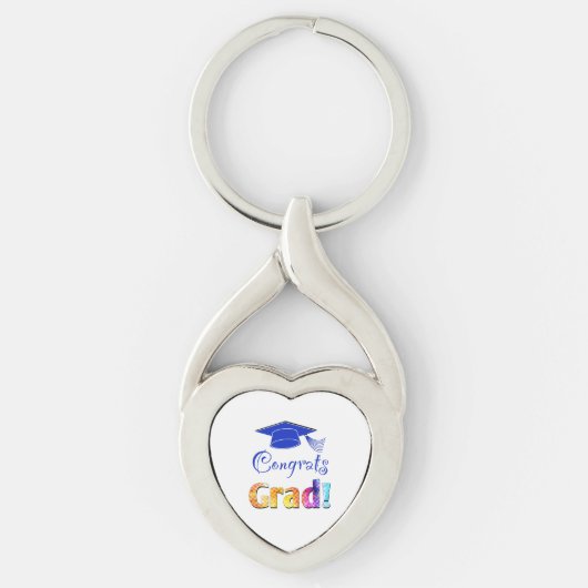 Gefeliciteerd Afstudeerder kleuren, Fun Sleutelhanger (Voorkant)