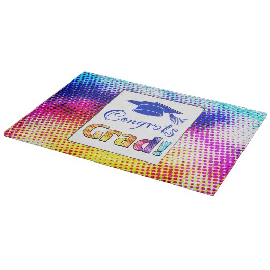 Gefeliciteerd Afstudeerder kleuren, Fun Snijplank (Hoek)