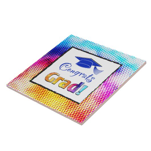 Gefeliciteerd Afstudeerder kleuren, Fun Tegeltje (Zijkant)
