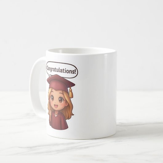 Gefeliciteerd Afstudeerder Koffiemok (Voorkant links)