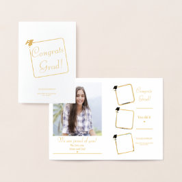 Gefeliciteerd Afstudeerder Minimalistisch Modern E Folie Kaarten