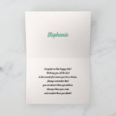 Gefeliciteerd Afstudeerder. Modern Floral Custom K Kaart (Binnen)