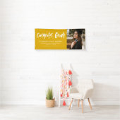 Gefeliciteerd afstudeerder modern geel afstuderen  spandoek (Insitu)