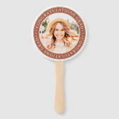 Gefeliciteerd Afstudeerder Moderne Aangepaste Foto Handwaaier (Voorkant)