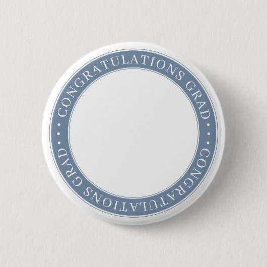 Gefeliciteerd Afstudeerder Moderne Aangepaste Foto Ronde Button 5,7 Cm (Voorkant)