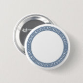 Gefeliciteerd Afstudeerder Moderne Aangepaste Foto Ronde Button 5,7 Cm (Voorkant /achterkant)