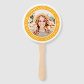 Gefeliciteerd Afstudeerder Moderne Eenvoudige aang Handwaaier (Voorkant)