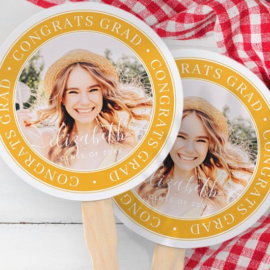 Gefeliciteerd Afstudeerder Moderne Eenvoudige aang Handwaaier