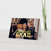 Gefeliciteerd Afstudeerder Moderne Eenvoudige Afst Folie Wenskaart (Voorkant)