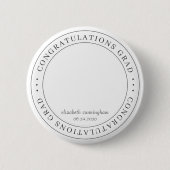 Gefeliciteerd Afstudeerder Moderne Eenvoudige lega Ronde Button 5,7 Cm (Voorkant)