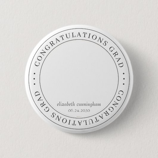 Gefeliciteerd Afstudeerder Moderne Eenvoudige lega Ronde Button 5,7 Cm (Voorkant)