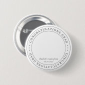 Gefeliciteerd Afstudeerder Moderne Eenvoudige lega Ronde Button 5,7 Cm (Voorkant /achterkant)