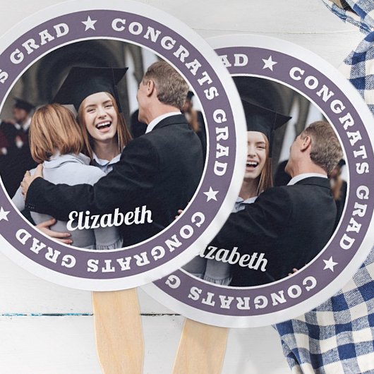 Gefeliciteerd Afstudeerder Moderne Eenvoudige ster Handwaaier