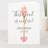 Gefeliciteerd Afstudeerder Moderne elegante roze p Kaart (Voorkant)