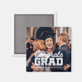 Gefeliciteerd Afstudeerder Moderne Simple Preppy F Magneet (Voorkant / Achterkant)