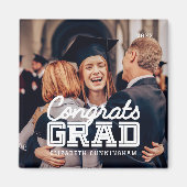 Gefeliciteerd Afstudeerder Moderne Simple Preppy F Magneet (Voorkant)