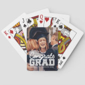 Gefeliciteerd Afstudeerder Moderne Simple Preppy F Pokerkaarten (Achterkant)