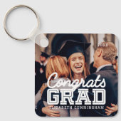 Gefeliciteerd Afstudeerder Moderne Simple Preppy F Sleutelhanger (Voorkant)