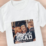 Gefeliciteerd Afstudeerder Moderne Simple Preppy F T-shirt<br><div class="desc">Dit eenvoudige en klassieke ontwerp is samengesteld uit serif typografie en voegt een douanefoto toe.</div>