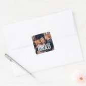 Gefeliciteerd Afstudeerder Moderne Simple Preppy F Vierkante Sticker (Envelop)